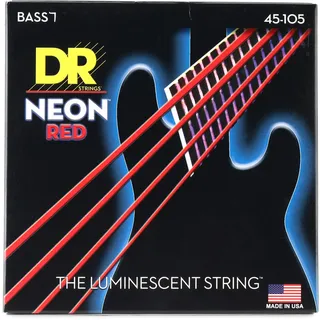 DR Strings DR NRB-45 Neon Rot Bass Saiten für 5-saitiger Bass