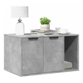 vidaXL Katzenklo Betongrau 80x50x45 cm Holzwerkstoff