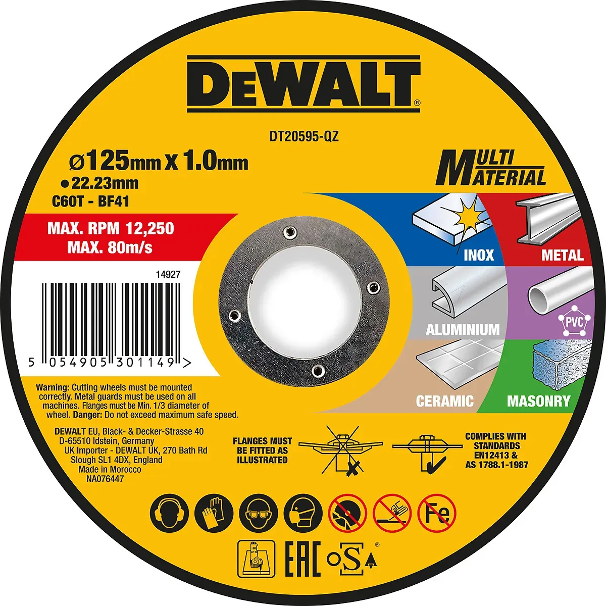 DEWALT High Performance Trennscheibe Multi-Material ø 125mm - DT20595-QZ