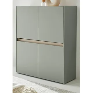 furn.design Highboard 100 x 120 cm Salbei Grün / Eiche