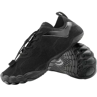 Freiluftkind Das Original – Kokoda rutschfeste Barfußschuhe (Schwarz/Größe EU 41) – Der perfekte Barfußschuh für Dein Abenteuer – Barfusslaufschuhe Barfuss Schuhe Barefoot Shoes - 41 EU
