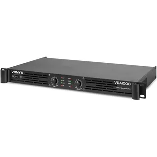 Vonyx VDA1000 2X 500W (Endstufe), Effektgerät, Schwarz