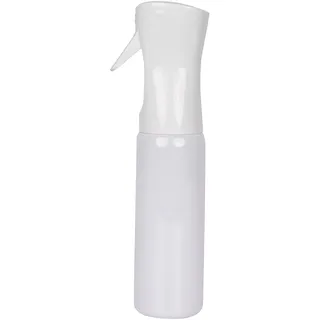 Flairosol Flasche weiß mit Sprühkopf | 300 ml | Kopfüber anwendbar | Feinzerstäuber | Friseurflasche