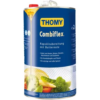 THOMY Combiflex, Rapsölzubereitung mit Butteraroma o.k.A., Rapsöl zum Braten, Vegan, 1er Pack (1 x 2L)