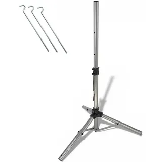 PremiumX 120cm SAT Dreibein Stativ Aluminium Ø 35mm – Bombensicherer Stand inkl. Bodenheringe – Robustes Camping Tripod für Satellitenschüssel