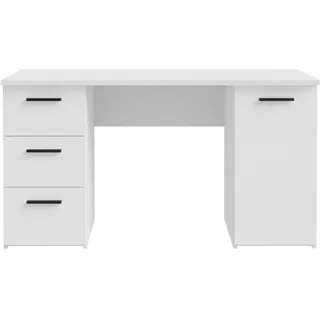 Forte Schreibtisch NET307 Sonoma Eiche Holzdekor / Weiß