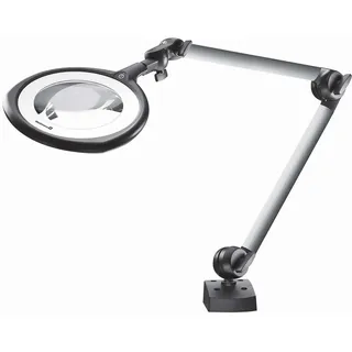 Waldmann Beleuchtung 112919000-00491786 TEVISIO RLLQ R 48 LED-Lampe, 5 Dioptrien Lupe, 14 W, 110 V, Schwarz