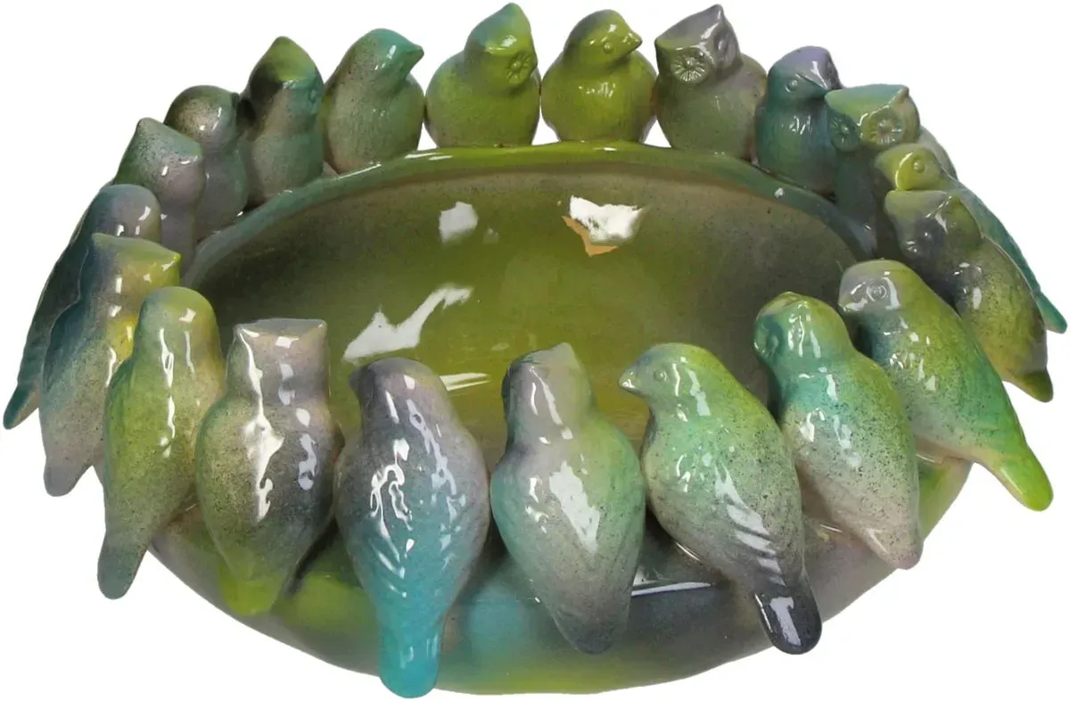 Bunte Schale "Birds" aus Keramik