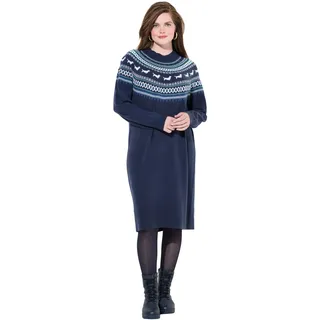 Ulla Popken Strickkleid in marine | Gr.: 54-56