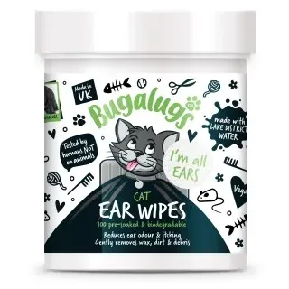 BUGALUGS Ohrpflegepads für Katzen 100 Stück