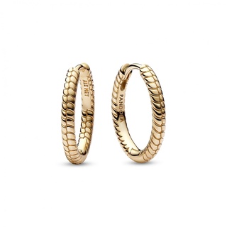 Pandora Moments Kleine Charm-Ohrringe aus Sterling Silber mit vergoldeter Metalllegierung, Kompatibel mit PANDORA Moments, Höhe: 17,2mm, 262728C00