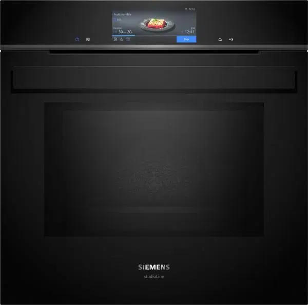 Siemens studioLine HM978GNB1 - iQ700 Backofen mit Mikrowelle mit 5 Jahre Garantie, Schwarz/Edelstahl, 60 x 60 cm