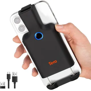 Tera 2D Bluetooth Barcode Scanner Wireless Portable Mini Back Clip 2D QR 1D Bar Code Reader mit Bluetooth Bild Scannen für Android, iOS, Smartphone, Modell 0012