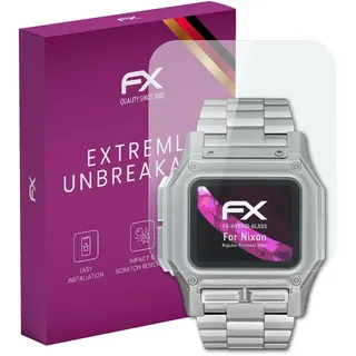 atFoliX Glasfolie kompatibel mit Nixon Regulus Stainless Steel Panzerfolie, 9H Hybrid-Glass FX Schutzpanzer Folie