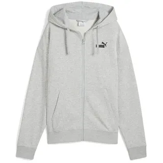 Puma Sweatjacke ESS Small No. 1 Logo Comfort Hoodie mit durchgehendem grau XS (34)