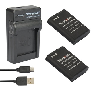 newmowa® EN-EL23 Ersatz Akku (2er Pack) und tragbar USB-Ladegerät-Set für Nikon EN-EL23 und Nikon Coolpix B700, P600, P610, P610s, P900, P900s, S810c