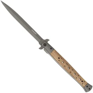 HALLER Taschenmesser XXL, Stiletto, Zebraholz Schalen Zweihand-Ausführung
