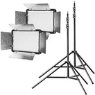 Walimex pro pro LED Versalight 500 Bi Color 2er Set 2x Leuchte 2x (Flächenleuchte), Dauerlicht, Schwarz