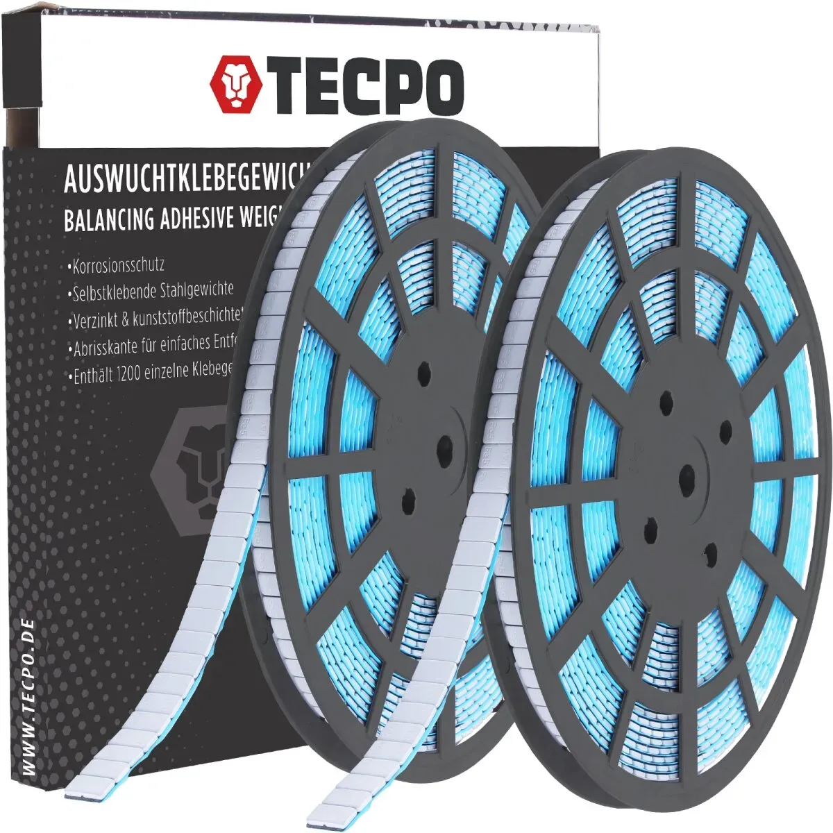 2x TECPO Auswucht Klebegewichte 1200x5g in Rolle