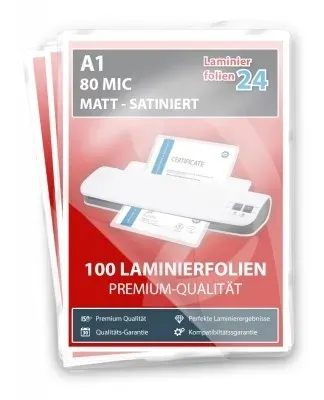Laminierfolien A1, 2 x 80 Mic, matt