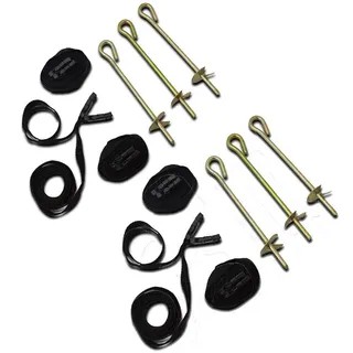 ms-point 6x Gartentrampolin Bodenanker Sturmsicherung Sicherungshaken Befestigungs Set