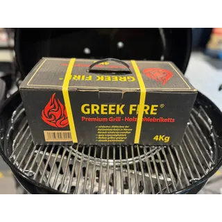 Greek Fire Premium Holzkohlebriketts 4 kg  inkl. Tragegriff