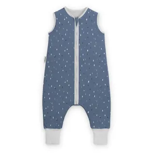Ehrenkind Ehrenkind® Baby Sommerschlafsack mit Füßen 1.0 TOG aus weicher OEKO-TEX zertifizierter Bio-Baumwolle | Sommer Schlafsack | Baby Schlafsack Gr. 70 Jeansblau Tropfen | 1 Tog