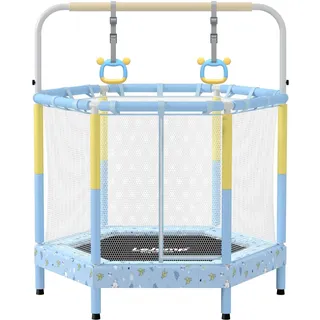 Lejump Kinder Trampolin, Jungen und Mädchen Kind Trampolin mit Netz, Indoor Trampolin Spielzeug Trampolin, Kleinkinder Trampolin Kinderspielzeug für Boys und Girls (Hexagonal)