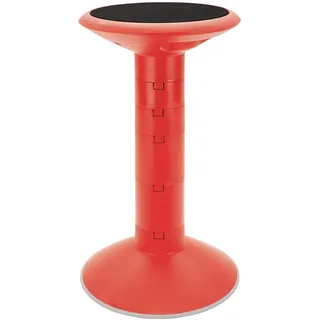 Storex Active Tilt Hocker, ergonomische Sitzgelegenheit für flexiblen Büro- und Stehtische, verstellbare 30,5-61 cm Höhe, Rot
