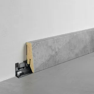 Fußleiste Fußleiste Exquisit - Marmor grey - 58 mm – inkl. Dämmung & Fußleisten