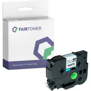 Kompatibel für Brother P-Touch E 110 (TZE-FX231) Schriftband 12mm/8m Schwarz auf Weiss