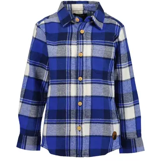 blue seven Langarmhemd BLUE SEVEN, Kinder, Gr. 104, N-Gr, blau (ultramarin), Web, Obermaterial: 100% Baumwolle, kariert, regular fit, Hemden