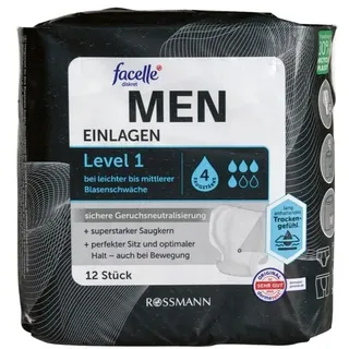 facelle 12er-Pack Einlagen »MEN Level 1«