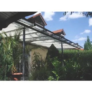 Floracord Seilspannsonnensegel Innenbeschattung rechteckig 420 x 140 cm silbergrau