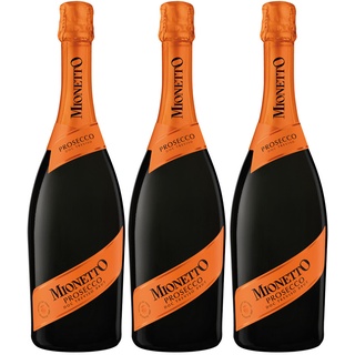 Mionetto Prosecco DOC Treviso Brut herb Prestige Vegan 750ml 3er Pack