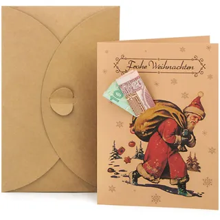 BOFUNX 8pcs Nikolaus Geldgeschenk Verpackung Weihnachtskarten Gutschein Geldgeschenk Weihnachten Geldkarten Weihnachtskarten mit umschlag für Geld Gutschein Nikolaus Geschenke