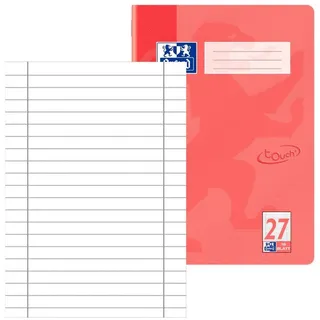 Oxford Touch A4 Lineatur 27 16 Blatt koralle