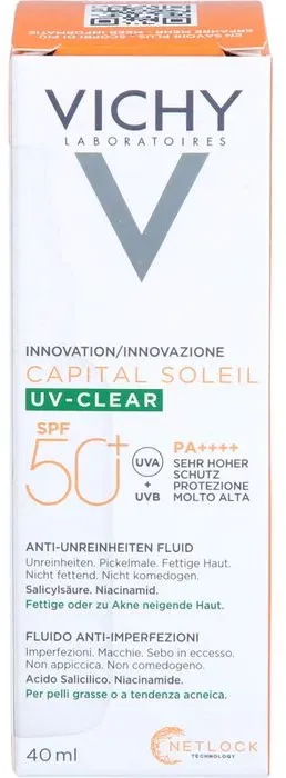 VICHY CAPITAL Soleil UV-Clear LSF 50+ 40 ml