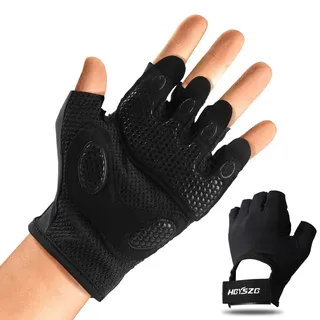 Windfromort Atmungsaktive Fitness Handschuhe - Fahrradhandschuhe Herren - 2Pcs Handschuhe Krafttraining Damen - Trainingshandschuhe für Krafttraining, Crossfit, Gym und Radsport (Schwarz)