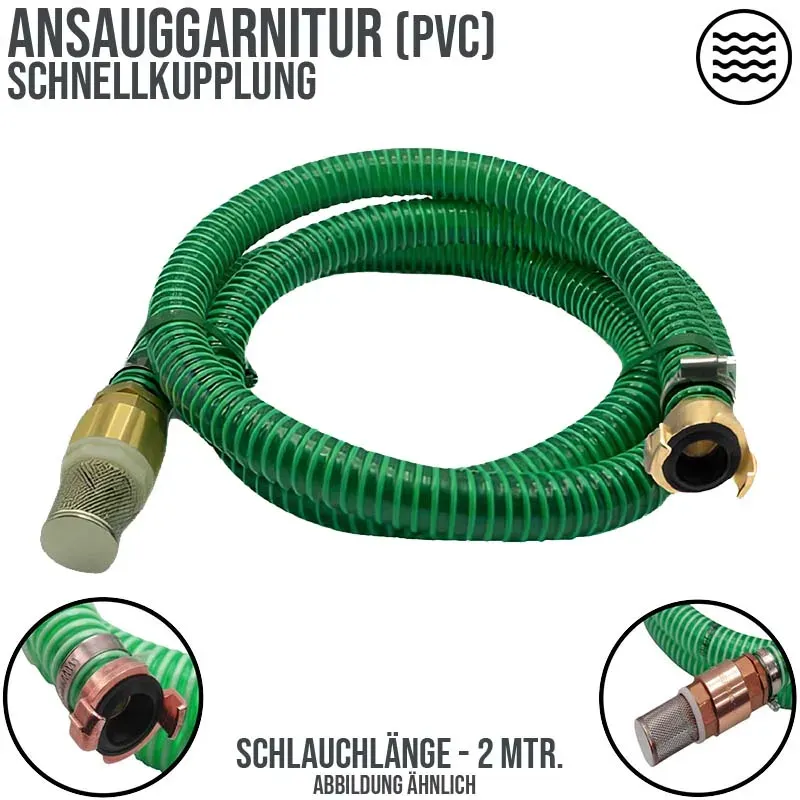 38 mm 1 1/2 Zoll Ansaug Saug Schlauch Pumpen Garnitur Schnellanschluss GEKA kom..."