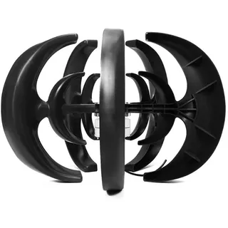 2000W Vertikale Windkraftanlage Set 12V 24V 5 Blatt Windgenerator Laterne Vertikale Achse Windräder Mit Controller,für Terrasse,Marine,Chalet,Boot,Black-24V