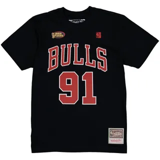 Mitchell & Ness Mitchell and Ness Chicago Bulls Name & Number Dennis Rodman T-Shirt Schwarz