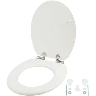 Relaxdays Toilettendeckel mit Absenkautomatik Weiß