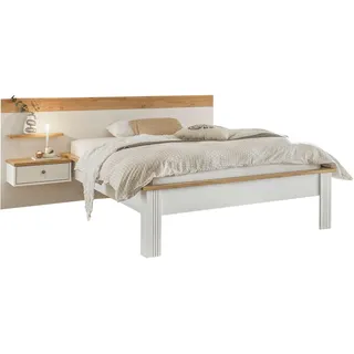 Schlafzimmer-Set HOME AFFAIRE "Westminster", weiß, B/H: 140cm x 200cm, Schlafzimmermöbel-Sets, Bett Breite Liegefläche 90 oder 140cm und 1 Wandpaneel
