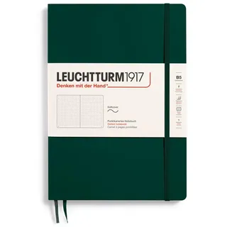 Leuchtturm1917 370309 Notizbuch Composition (B5), Softcover, 123 nummerierte Seiten, Forest Green, Dotted