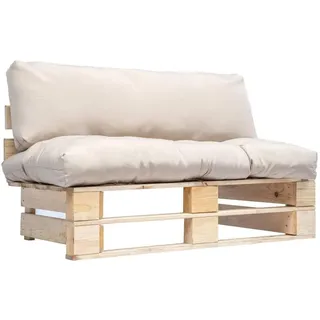 vidaXL Paletten-Loungesofa Kiefer beige