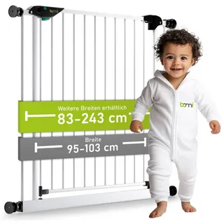 Bomi Türschutzgitter Mira 85-243 cm in weiß | Gr.: 95-103 cm