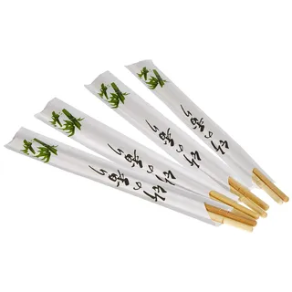 Jade Temple Einweg Essstäbchen aus Bambus, 21 cm, paarweise verpackt mit asiatischem Motiv, geschmacksneutral, 100 Paare pro Vorteilspackung, Braun, 47 x 23 x 32 cm