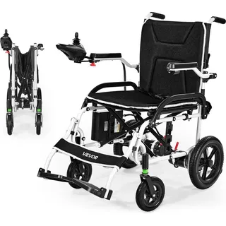 Vevor Elektrischer Rollstuhl faltbar 19 km Reichweite bis 100 kg Tragkraft mit 30,5 cm Reifen für Senioren und Behinderte