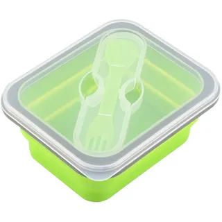 Faltschüssel Camping Salat Schüssel mit Deckel Silikon Lunchbox Faltbare Tragbare Lunchbox Schüssel Frischhaltedose für Camping Wandern Küche Schule im Freien Lunchbox für die Mikrowelle 600ML